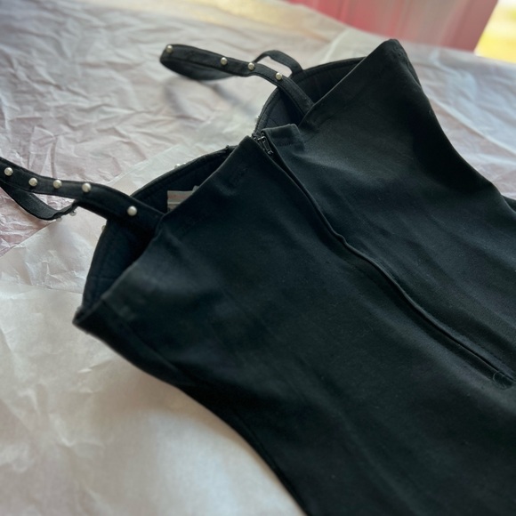 EUC VTG Pearl Mermaid cocktail mini dress 90s black pearls seashell bra - Picture 6 of 17